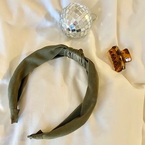 ANTHROPOLOGIE HEADBAND OLIVE GREEN